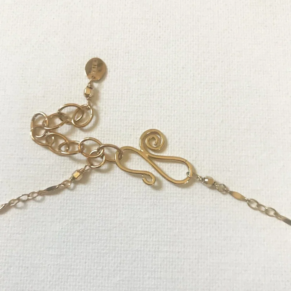 White Freshwater Pearls in gold tone Necklace & Earring Set Ocean Sea - Picture 5 of 7